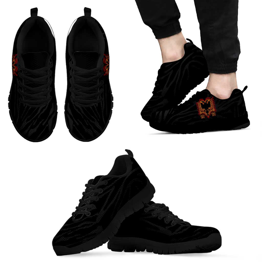 Albania Independence Day Sneakers Albanian Eagle - Grunge Style