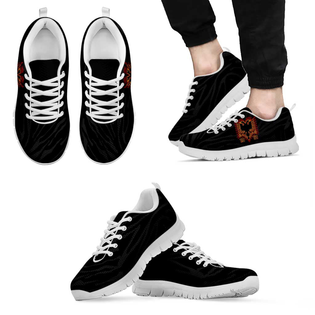 Albania Independence Day Sneakers Albanian Eagle - Grunge Style