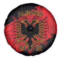 Albania Independence Day Spare Tire Cover Albanian Eagle - Grunge Style - Wonder Print Shop