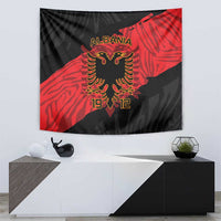 Albania Independence Day Tapestry Albanian Eagle - Grunge Style - Wonder Print Shop