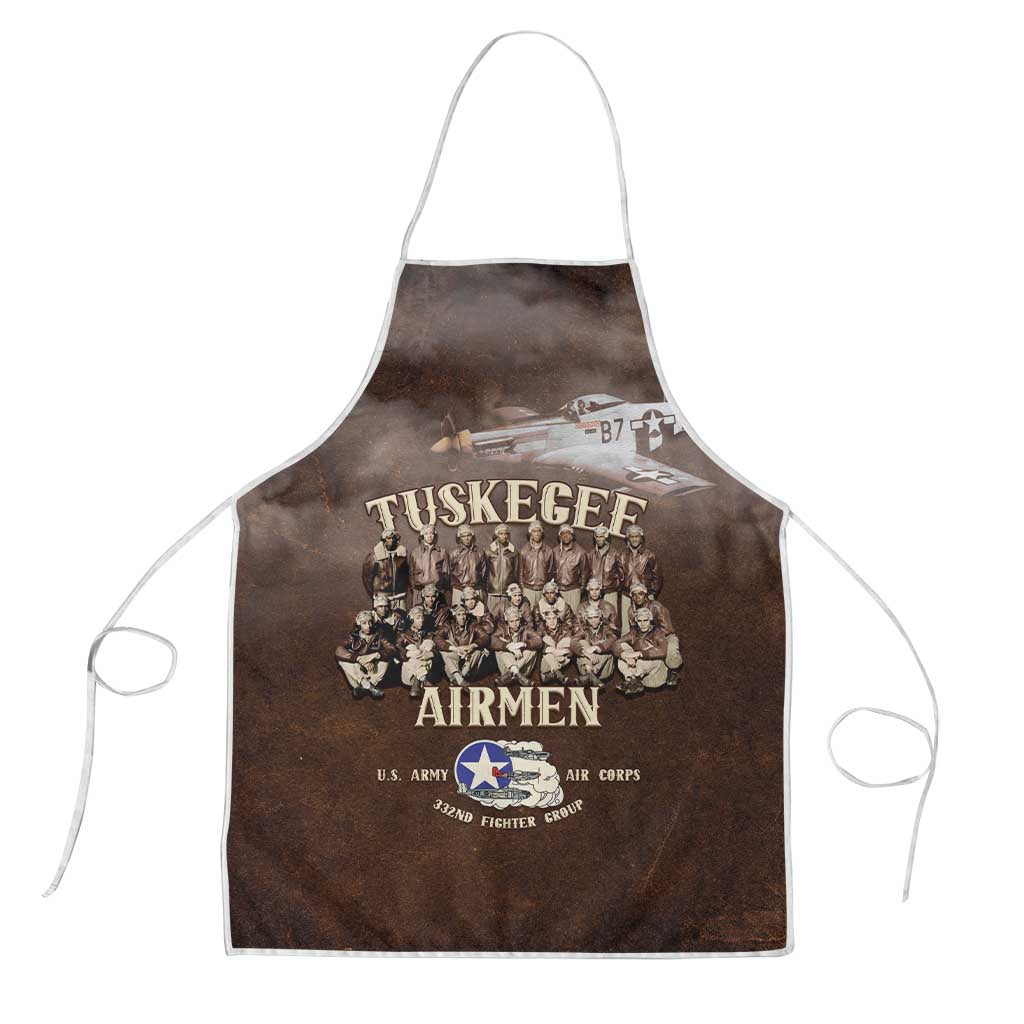 Remembering Tuskegee Airmen Apron Heroes of the 332nd Squadron Retro Style - Wonder Print Shop