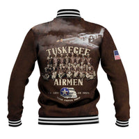 Remembering Tuskegee Airmen Baseball Jacket Heroes of the 332nd Squadron Retro Style - Wonder Print Shop