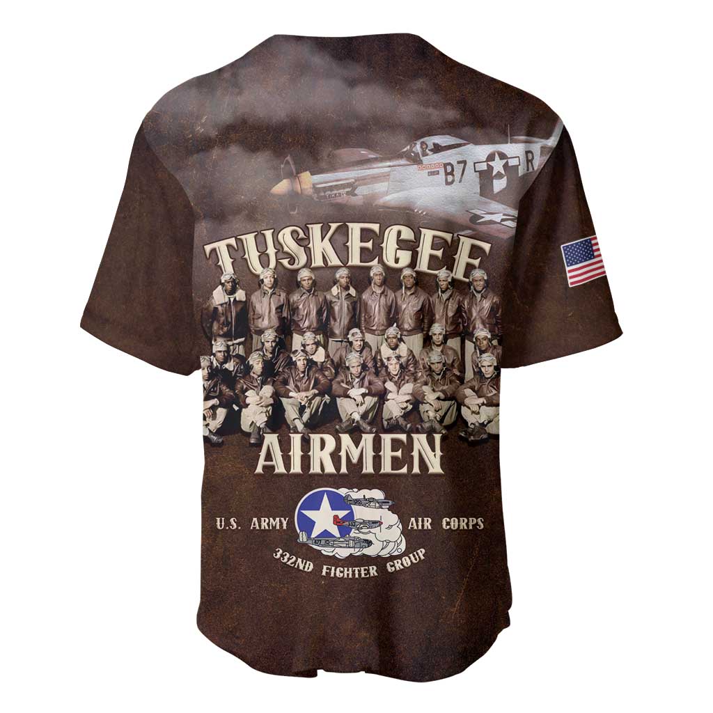 Remembering Tuskegee Airmen Baseball Jersey Heroes of the 332nd Squadron Retro Style - Wonder Print Shop