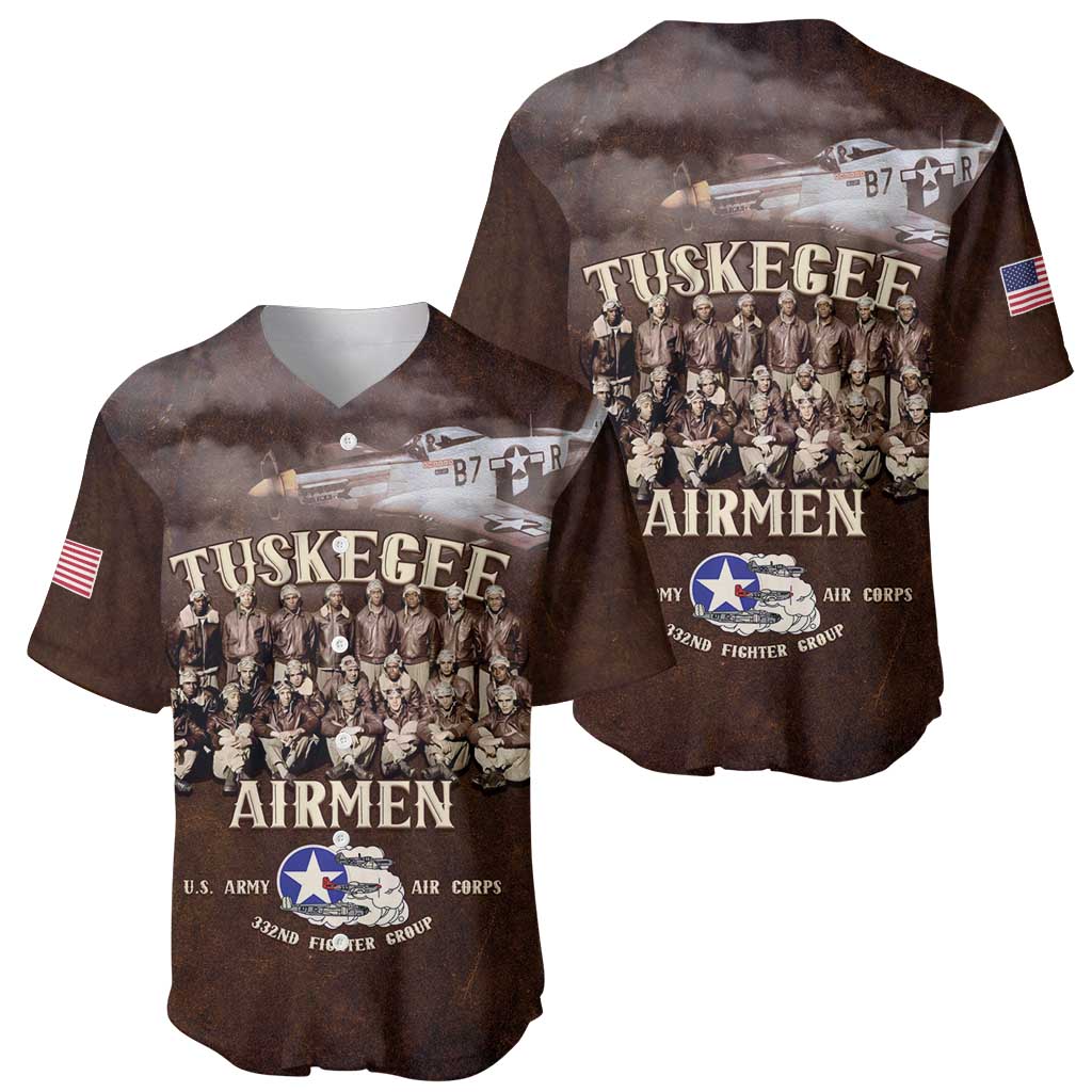 Remembering Tuskegee Airmen Baseball Jersey Heroes of the 332nd Squadron Retro Style - Wonder Print Shop