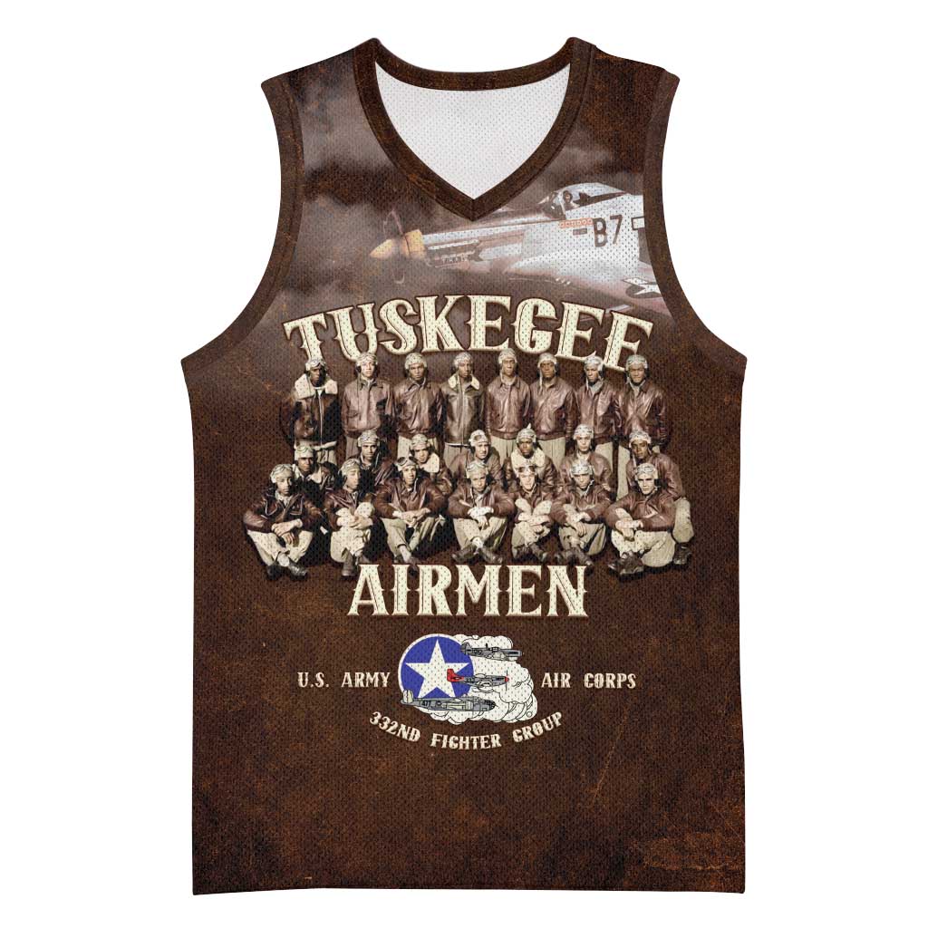 Remembering Tuskegee Airmen Basketball Jersey Heroes of the 332nd Squadron Retro Style - Wonder Print Shop