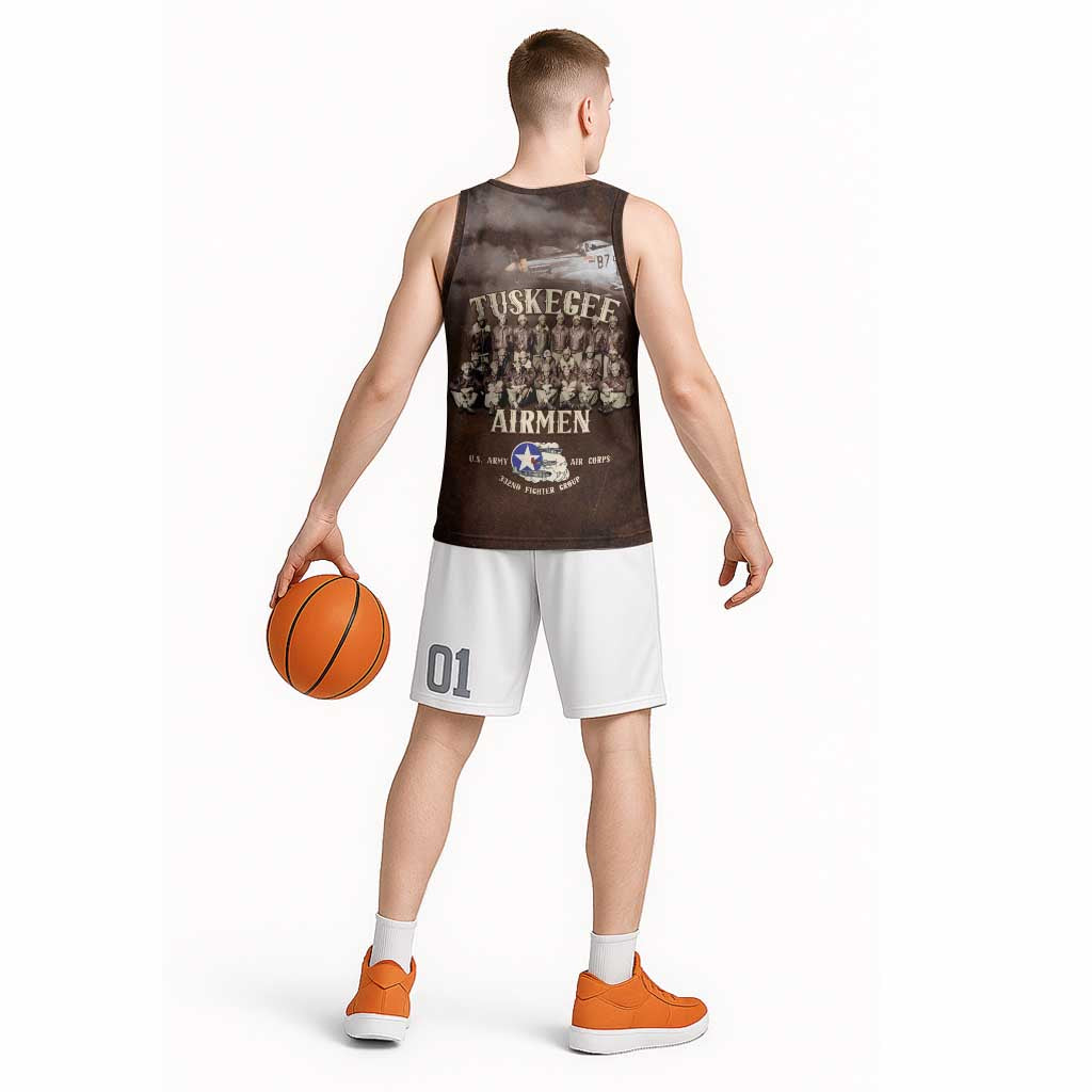 Remembering Tuskegee Airmen Basketball Jersey Heroes of the 332nd Squadron Retro Style - Wonder Print Shop