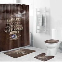 Remembering Tuskegee Airmen Bathroom Set Heroes of the 332nd Squadron Retro Style - Wonder Print Shop
