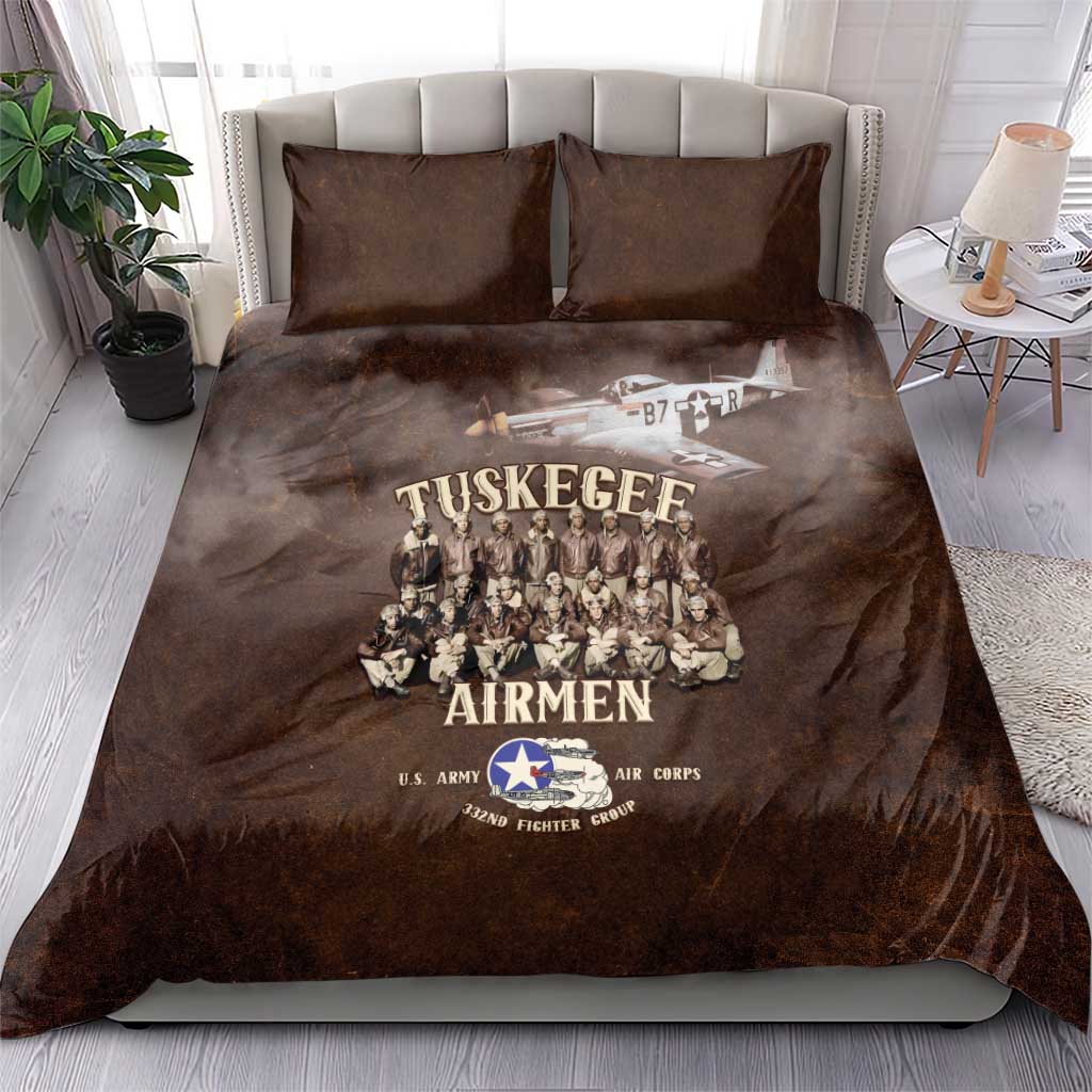 Remembering Tuskegee Airmen Bedding Set Heroes of the 332nd Squadron Retro Style - Wonder Print Shop