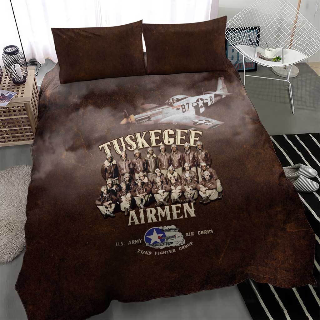 Remembering Tuskegee Airmen Bedding Set Heroes of the 332nd Squadron Retro Style - Wonder Print Shop