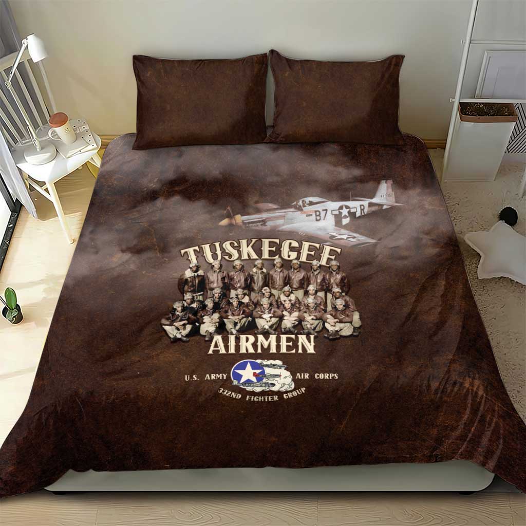 Remembering Tuskegee Airmen Bedding Set Heroes of the 332nd Squadron Retro Style - Wonder Print Shop