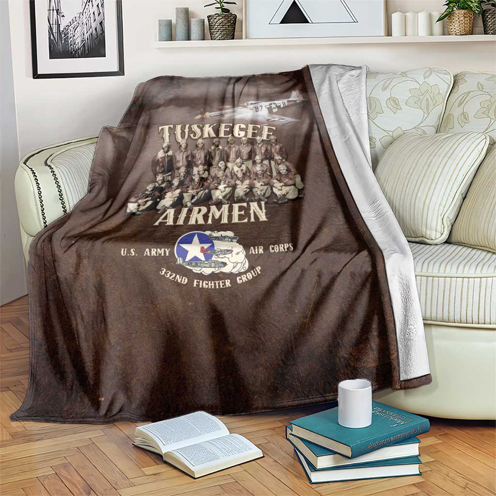 Remembering Tuskegee Airmen Blanket Heroes of the 332nd Squadron Retro Style - Wonder Print Shop