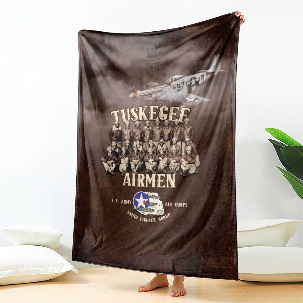 Remembering Tuskegee Airmen Blanket Heroes of the 332nd Squadron Retro Style - Wonder Print Shop