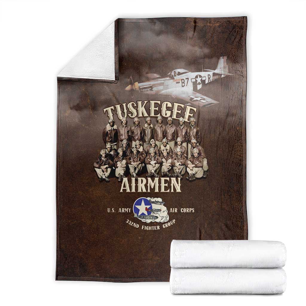 Remembering Tuskegee Airmen Blanket Heroes of the 332nd Squadron Retro Style - Wonder Print Shop