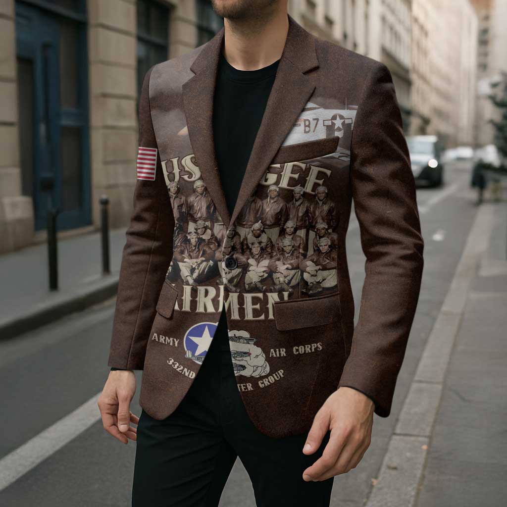 Remembering Tuskegee Airmen Blazer Heroes of the 332nd Squadron Retro Style - Wonder Print Shop