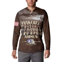 Remembering Tuskegee Airmen Button Sweatshirt Heroes of the 332nd Squadron Retro Style - Wonder Print Shop