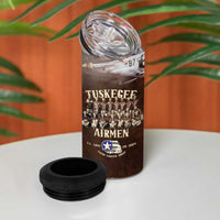Remembering Tuskegee Airmen 4 in 1 Can Cooler Tumbler Heroes of the 332nd Squadron Retro Style - Wonder Print Shop