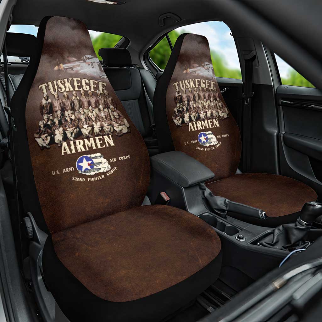 Remembering Tuskegee Airmen Car Seat Cover Heroes of the 332nd Squadron Retro Style - Wonder Print Shop