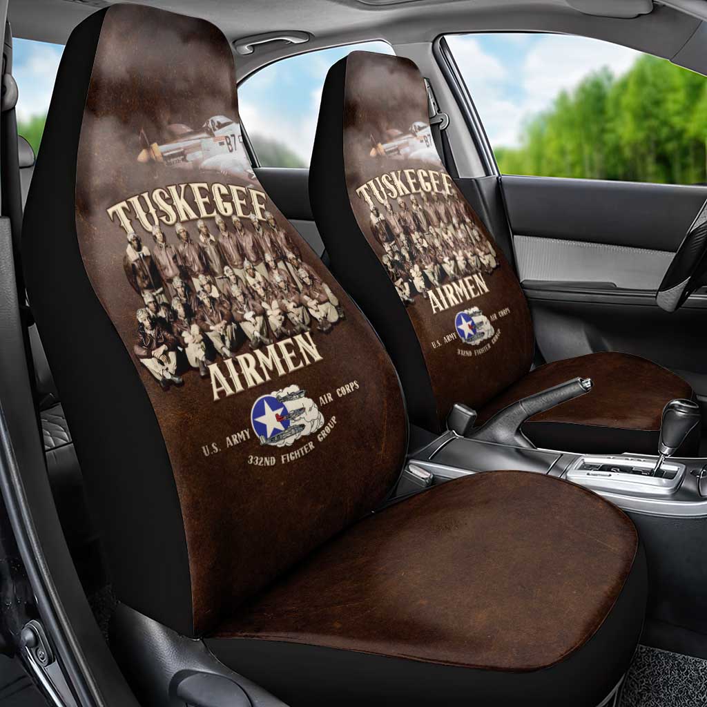 Remembering Tuskegee Airmen Car Seat Cover Heroes of the 332nd Squadron Retro Style - Wonder Print Shop
