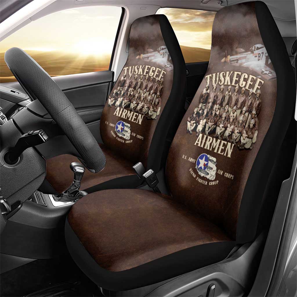 Remembering Tuskegee Airmen Car Seat Cover Heroes of the 332nd Squadron Retro Style - Wonder Print Shop