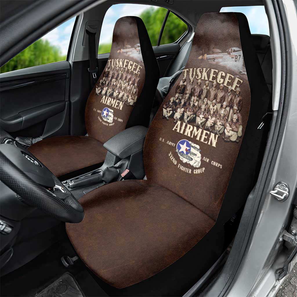 Remembering Tuskegee Airmen Car Seat Cover Heroes of the 332nd Squadron Retro Style - Wonder Print Shop