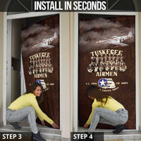 Remembering Tuskegee Airmen Door Cover Heroes of the 332nd Squadron Retro Style - Wonder Print Shop