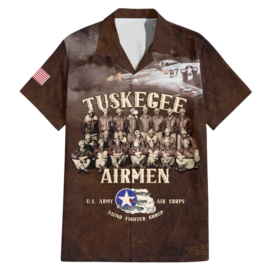 Remembering Tuskegee Airmen Family Matching Mermaid Dress and Hawaiian Shirt Heroes of the 332nd Squadron Retro Style - Wonder Print Shop