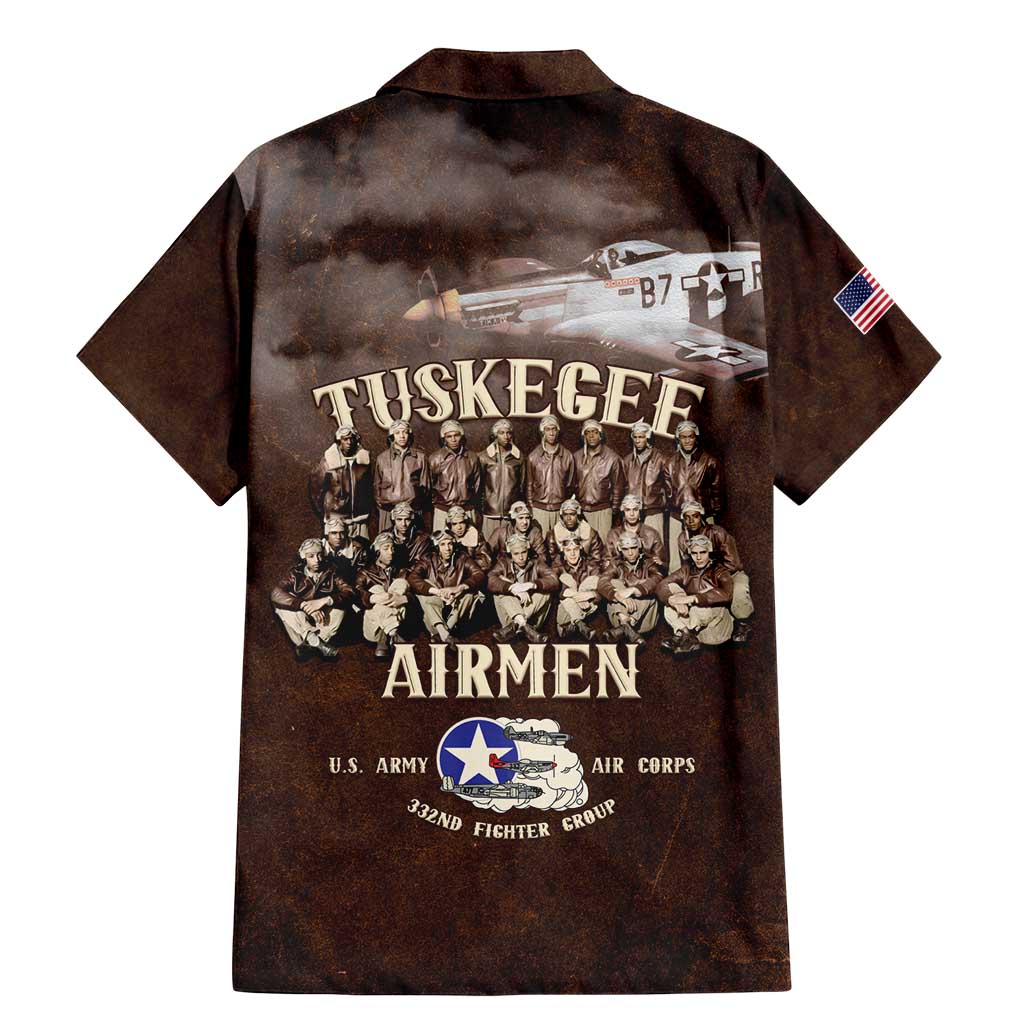 Remembering Tuskegee Airmen Family Matching Mermaid Dress and Hawaiian Shirt Heroes of the 332nd Squadron Retro Style - Wonder Print Shop