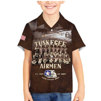 Remembering Tuskegee Airmen Family Matching Mermaid Dress and Hawaiian Shirt Heroes of the 332nd Squadron Retro Style - Wonder Print Shop