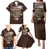 Remembering Tuskegee Airmen Family Matching Puletasi and Hawaiian Shirt Heroes of the 332nd Squadron Retro Style - Wonder Print Shop