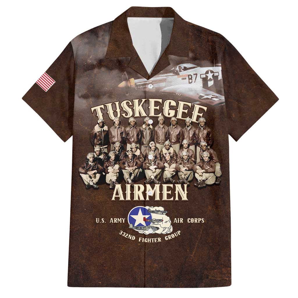 Remembering Tuskegee Airmen Family Matching Summer Maxi Dress and Hawaiian Shirt Heroes of the 332nd Squadron Retro Style - Wonder Print Shop