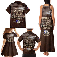 Remembering Tuskegee Airmen Family Matching Tank Maxi Dress and Hawaiian Shirt Heroes of the 332nd Squadron Retro Style - Wonder Print Shop