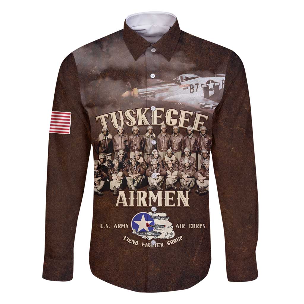 Remembering Tuskegee Airmen Family Matching Tank Maxi Dress and Hawaiian Shirt Heroes of the 332nd Squadron Retro Style - Wonder Print Shop