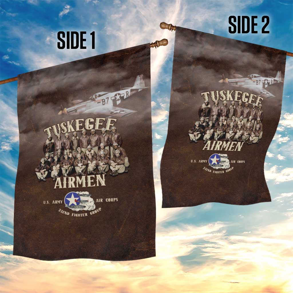 Remembering Tuskegee Airmen Garden Flag Heroes of the 332nd Squadron Retro Style - Wonder Print Shop