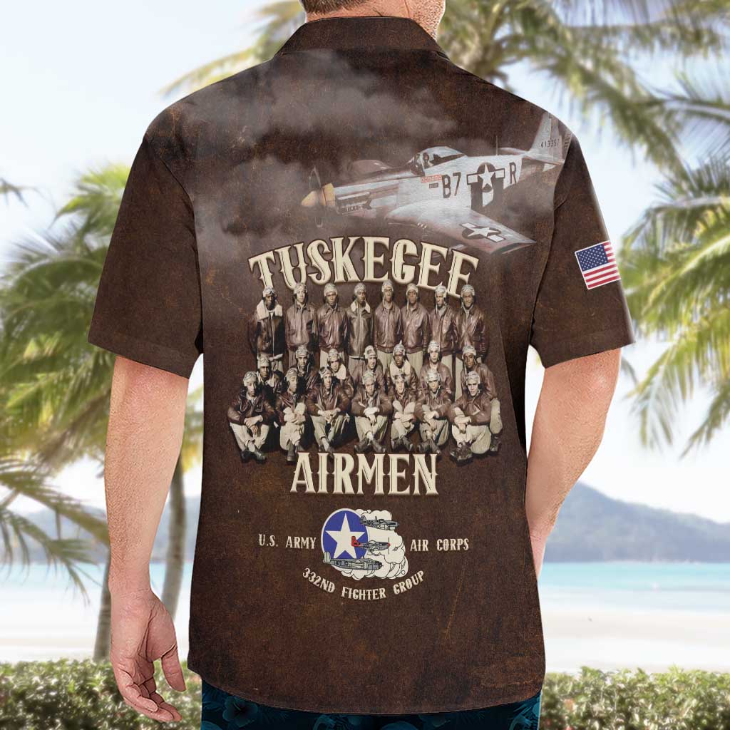 Remembering Tuskegee Airmen Hawaiian Shirt Heroes of the 332nd Squadron Retro Style - Wonder Print Shop