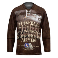 Remembering Tuskegee Airmen Hockey Jersey Heroes of the 332nd Squadron Retro Style - Wonder Print Shop