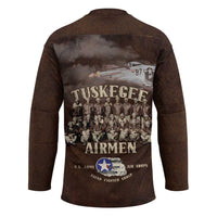 Remembering Tuskegee Airmen Hockey Jersey Heroes of the 332nd Squadron Retro Style - Wonder Print Shop