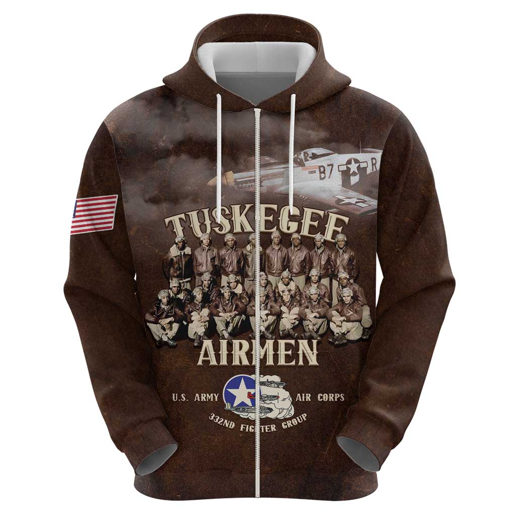 Remembering Tuskegee Airmen Hoodie Heroes of the 332nd Squadron Retro Style - Wonder Print Shop
