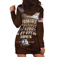 Remembering Tuskegee Airmen Hoodie Dress Heroes of the 332nd Squadron Retro Style - Wonder Print Shop