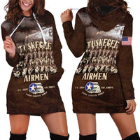 Remembering Tuskegee Airmen Hoodie Dress Heroes of the 332nd Squadron Retro Style - Wonder Print Shop