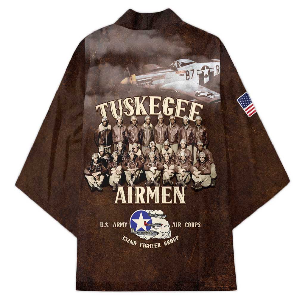 Remembering Tuskegee Airmen Kimono Heroes of the 332nd Squadron Retro Style - Wonder Print Shop