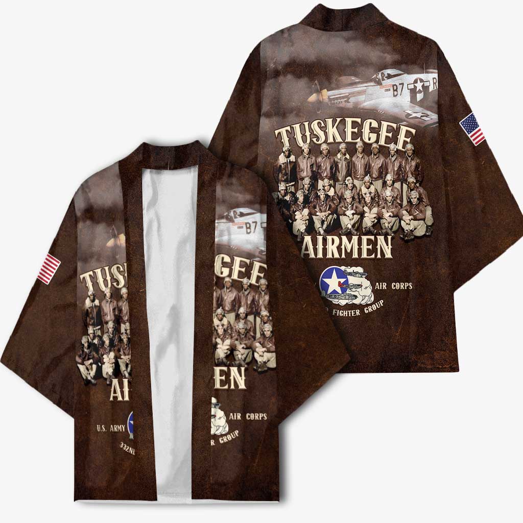 Remembering Tuskegee Airmen Kimono Heroes of the 332nd Squadron Retro Style - Wonder Print Shop