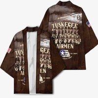 Remembering Tuskegee Airmen Kimono Heroes of the 332nd Squadron Retro Style - Wonder Print Shop