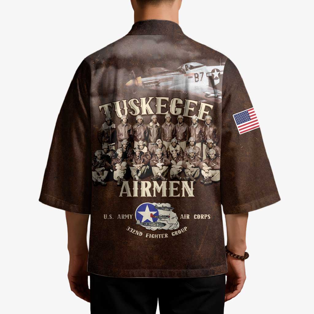 Remembering Tuskegee Airmen Kimono Heroes of the 332nd Squadron Retro Style - Wonder Print Shop