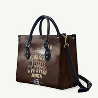 Remembering Tuskegee Airmen Leather Bag Heroes of the 332nd Squadron Retro Style - Wonder Print Shop
