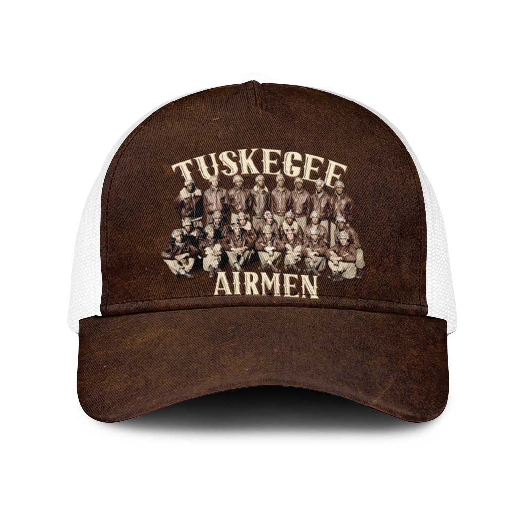 Remembering Tuskegee Airmen Mesh Trucker Cap Heroes of the 332nd Squadron Retro Style - Wonder Print Shop