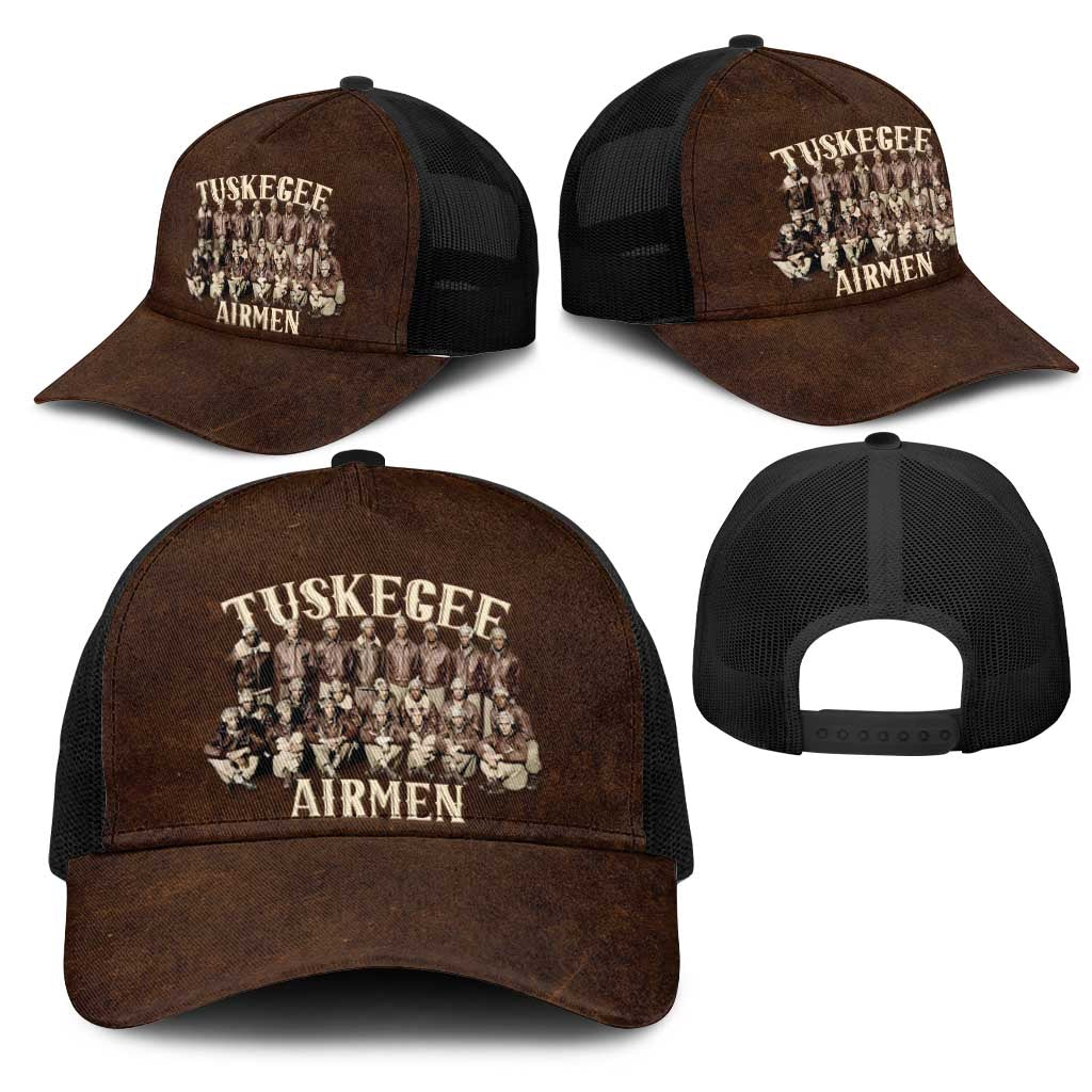 Remembering Tuskegee Airmen Mesh Trucker Cap Heroes of the 332nd Squadron Retro Style - Wonder Print Shop