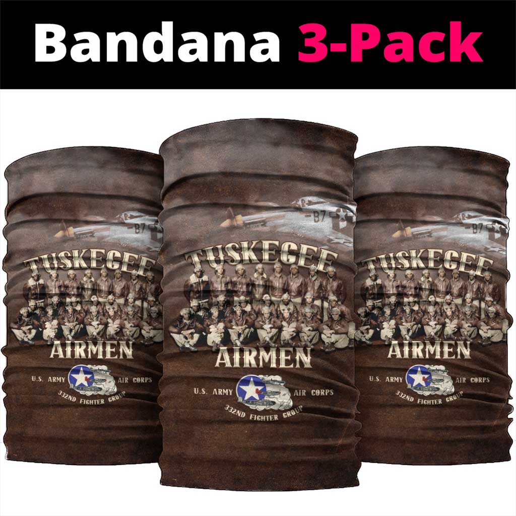 Remembering Tuskegee Airmen Neck Gaiter Heroes of the 332nd Squadron Retro Style - Wonder Print Shop