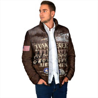 Remembering Tuskegee Airmen Padded Jacket Heroes of the 332nd Squadron Retro Style - Wonder Print Shop