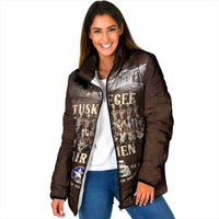 Remembering Tuskegee Airmen Padded Jacket Heroes of the 332nd Squadron Retro Style - Wonder Print Shop