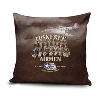 Remembering Tuskegee Airmen Pillow Cover Heroes of the 332nd Squadron Retro Style - Wonder Print Shop